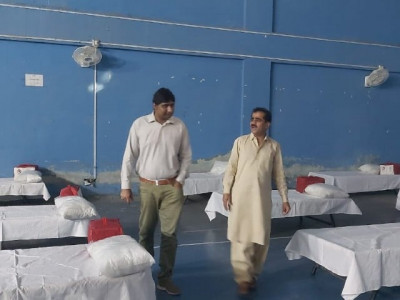 250 bed isolation centre being set up in hyderabad s niaz stadium