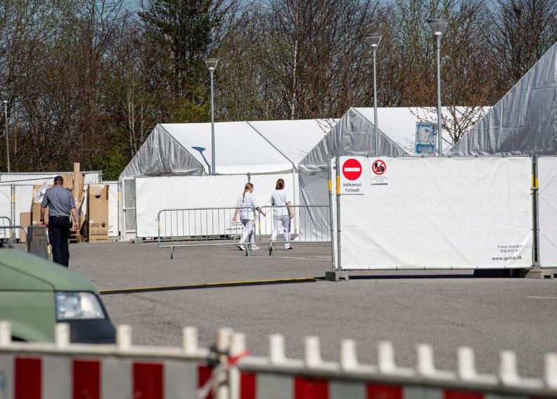 authorities set up a tent center to test for the coronavirus disease covid 19 at vejlby risskov arena in aarhus denmark photo reuters