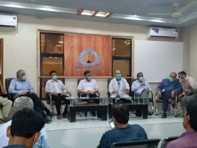 prominent pakistani doctors addressing a press conference in karachi photo twitter
