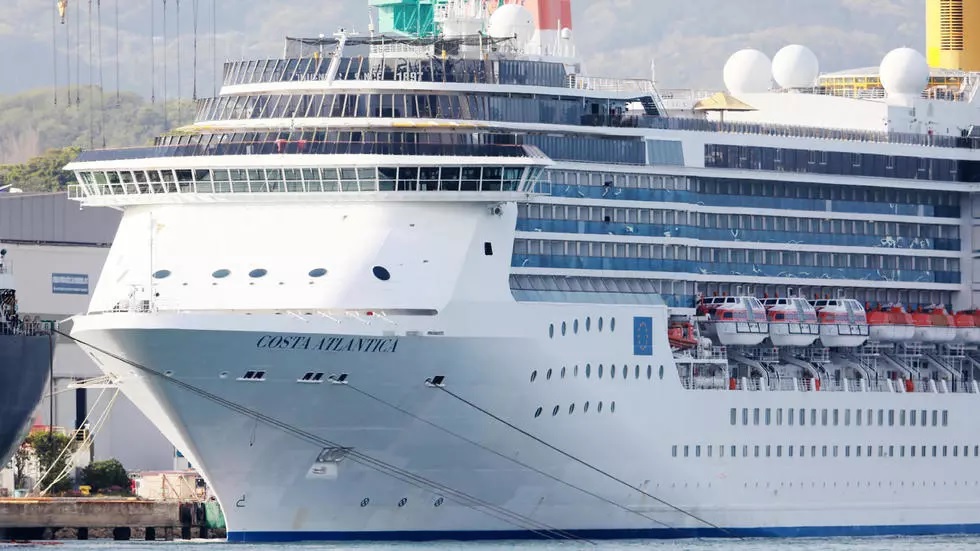 at least 48 crew aboard the costa atlantica cruise ship docked at a port in nagasakia have tested positive for coronavirus photo afp