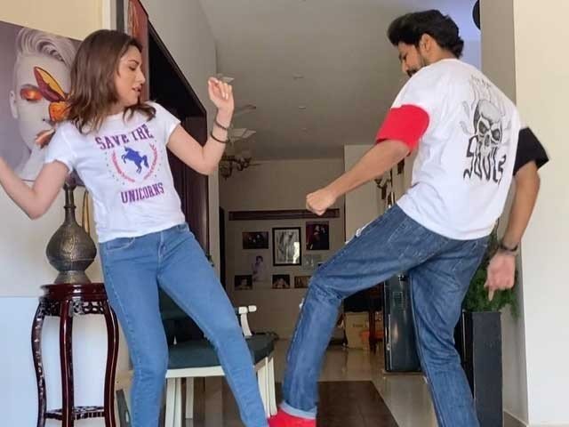 watch mehwish hayat takes on tiktok s oh nanana challenge