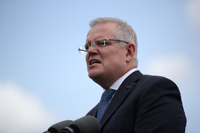 australian prime minister scott morrison speaks during a joint press conference held with new zealand prime minister jacinda ardern at admiralty house in sydney australia february 28 2020 photo reuters