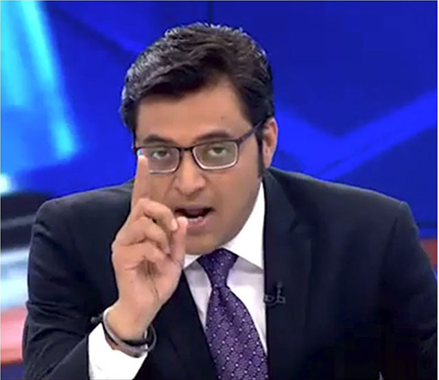 indian journalist arnab goswami booked for inciting religious hatred