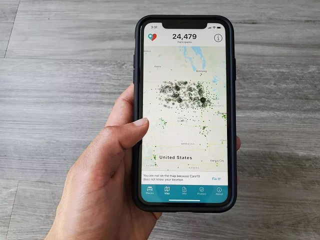 the care19 mobile app which the governors of north dakota and south dakota have asked residents to download to assist in contact tracing during the global outbreak of the coronavirus disease covid 19 is seen on a phone us april 24 2020 photo reuters the care19 mobile app which the governors of north dakota and south dakota have asked residents to download to assist in contact tracing during the global outbreak of the coronavirus disease covid 19 is seen on a phone us april 24 2020 photo reuters