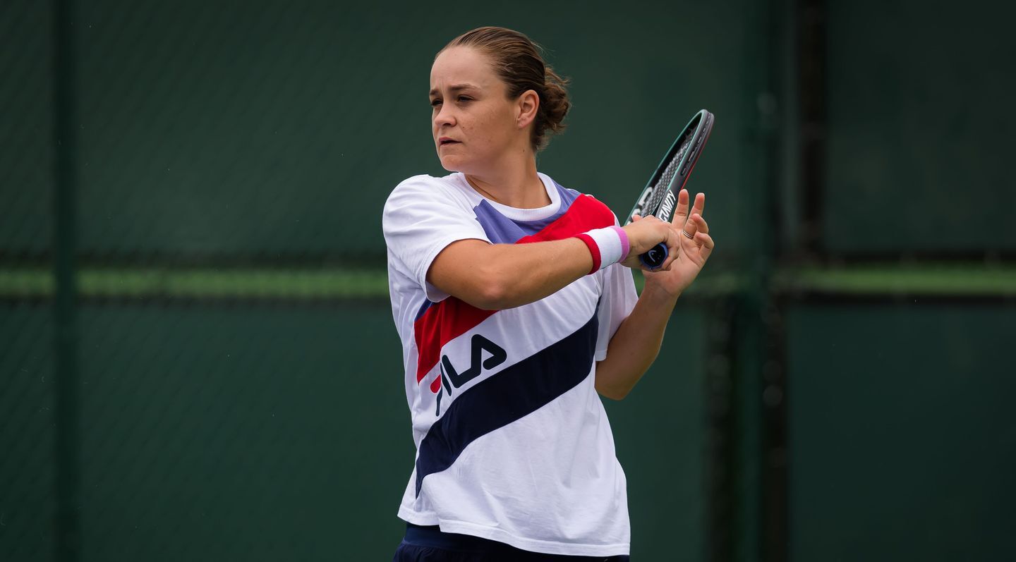 while barty whose partner gary kissick is a golfer has seen her golf game improve during the lockdown in brisbane her tennis training is in quot a little bit of a holding pattern quot photo afp