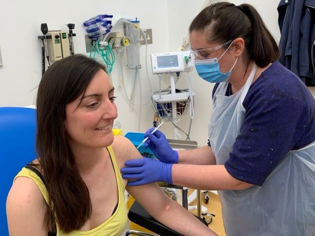 dr granato was one of the first two volunteers injected in a trial of potential covid 19 vaccine at oxford university photo oxford university