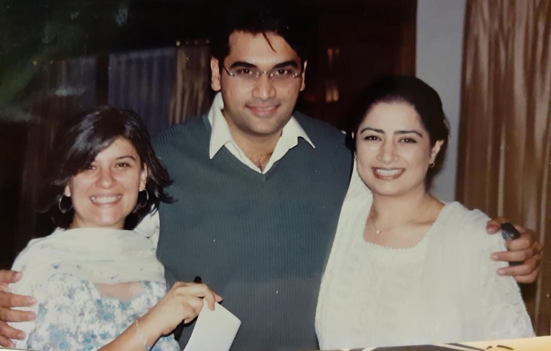 humayun saeed shares throwback photo from sets of eid show