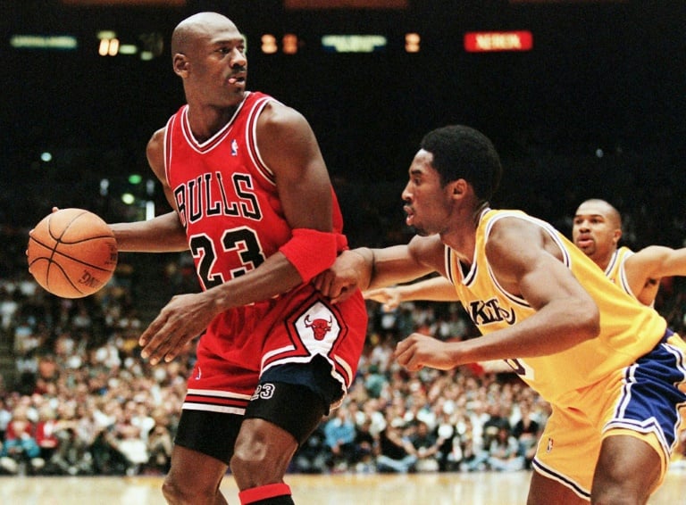 a series on michael jordan has broken viewing records in the united states and one is in the works on the late kobe bryant photo afp