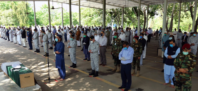 retired admiral muhammad sharif laid to rest with full military honours photo express