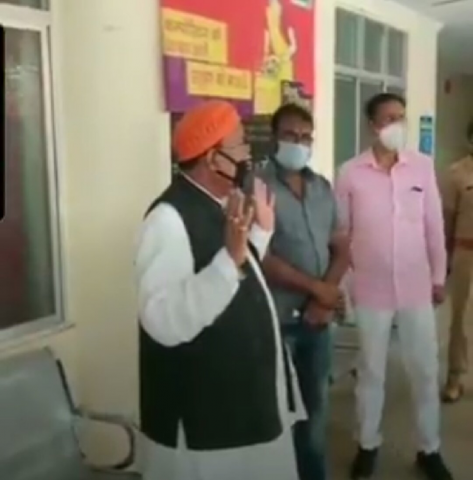 video of suresh tiwari lawmaker from indian state uttar pardesh went viral on social media screengrb video of suresh tiwari lawmaker from indian state uttar pardesh went viral on social media screengrb