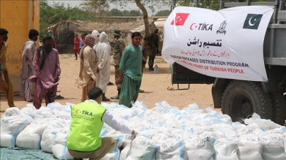 turkish agency provides rations to families in pakistan
