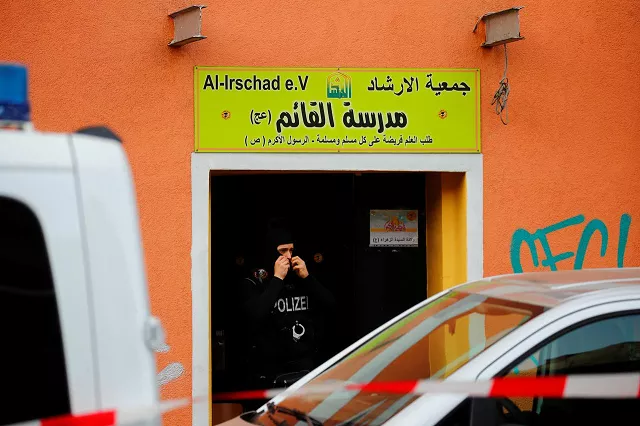 erman special police leaves the el irschad al iraschad e v centre in berlin germany april 30 2020 after germany has banned iran backed hezbollah on its soil and designated it a terrorist organisation photo reuters erman special police leaves the el irschad al iraschad e v centre in berlin germany april 30 2020 after germany has banned iran backed hezbollah on its soil and designated it a terrorist organisation photo reuters