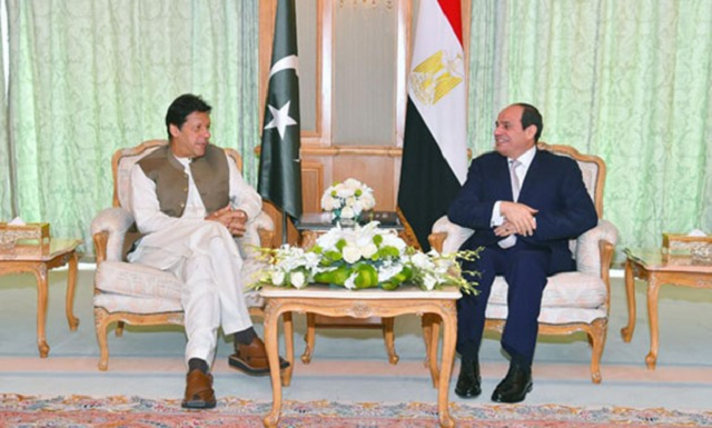 pm imran egypt s president sisi discuss palestine issue