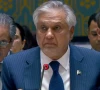 deputy prime minister and foreign minister ishaq dar addresses an open debate of the united nations security council in new york on tuesday screengrab