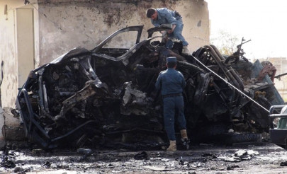 afghan blast kills 12 policemen one child