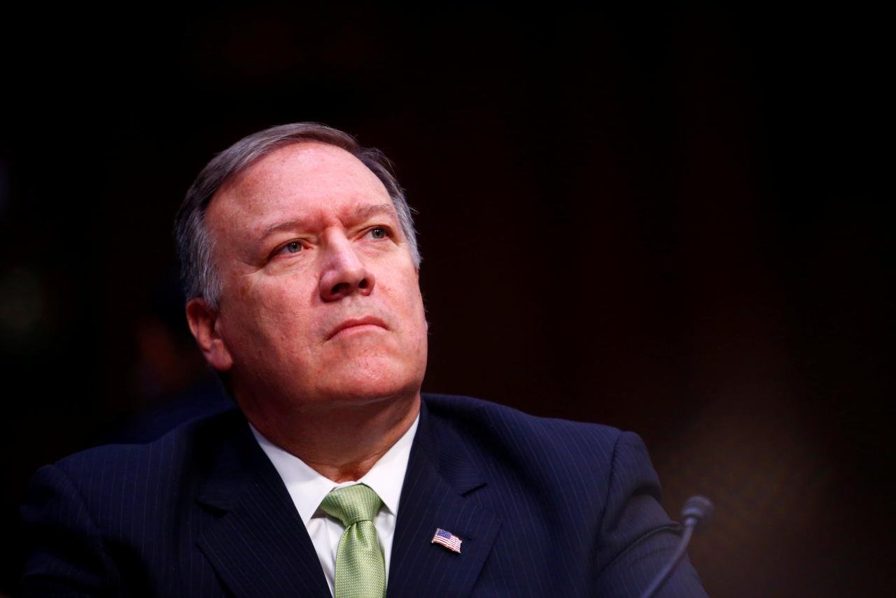 cctv earlier slammed pompeo as the quot common enemy of mankind quot and accused him of quot spreading a political virus quot photo reuters file
