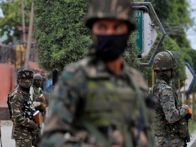 hundreds of indian soldiers launched an operation after receiving intelligence that naikoo was hiding in a village in the pulwama district photo reuters