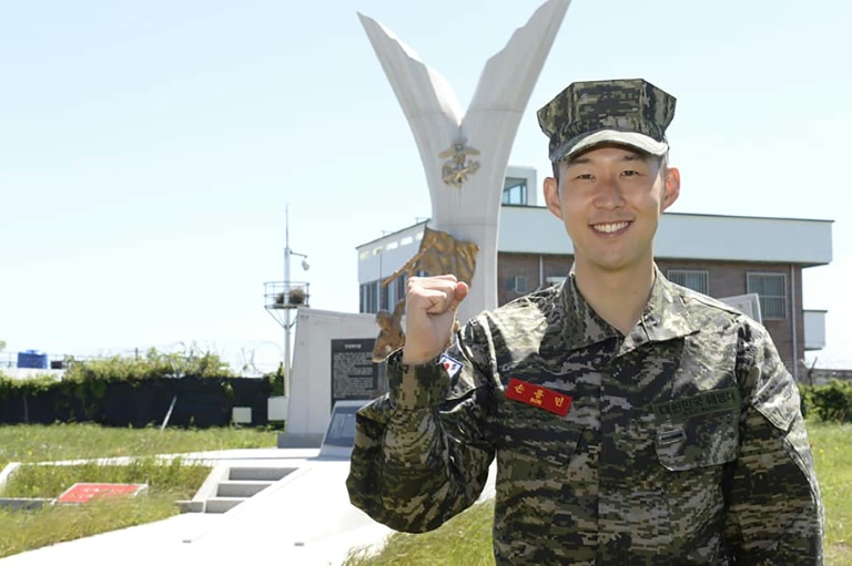 son reported to a marines camp on the island of jeju for the basic training in april which involved lengthy hikes as well as tear gas training and rifle practice photo afp