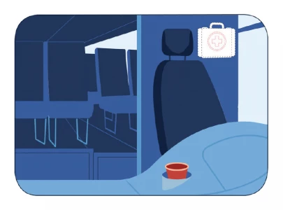 inter city buses lack onboard medical facilities