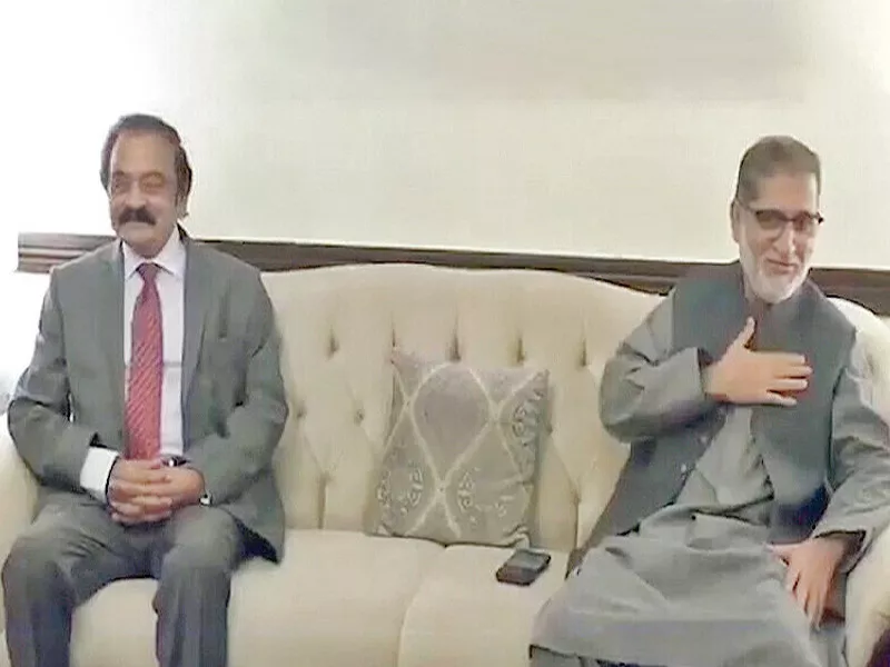 adviser to the pm on political affairs and inter provincial coordination rana sanaullah meets bnp m chief akhtar mengal photo screengrab adviser to the pm on political affairs and inter provincial coordination rana sanaullah meets bnp m chief akhtar mengal photo screengrab