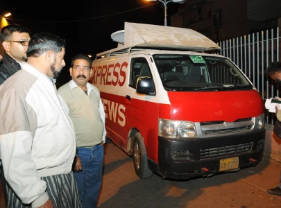 express news van attacked