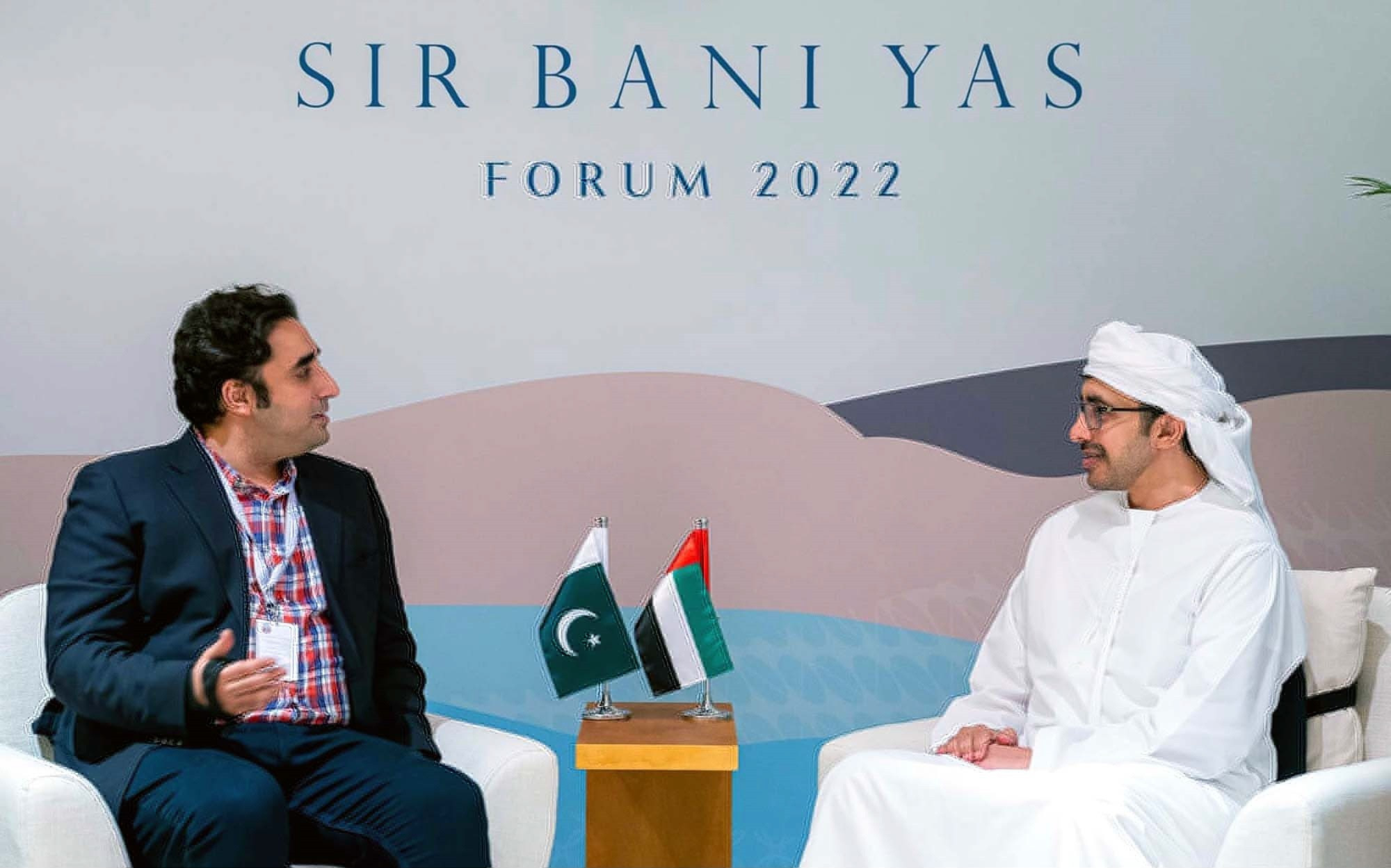 foreign minister bilawal bhutto zardari exchanges views with his uae counterpart sheikh abdullah bin zayed al nahyan in abu dhabi photo ppi