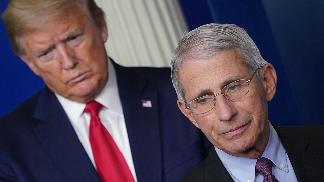 a rift is growing between infectious diseases expert anthony fauci and us president donald trump photo afp
