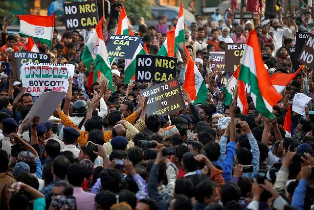 demonstrators shout slogans during a protest against a new citizenship law in ahmedabad india december 19 2019 photo reuters demonstrators shout slogans during a protest against a new citizenship law in ahmedabad india december 19 2019 photo reuters