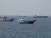vessels near the strait of hormuz as seen from musandam oman august 17 2026 reuters