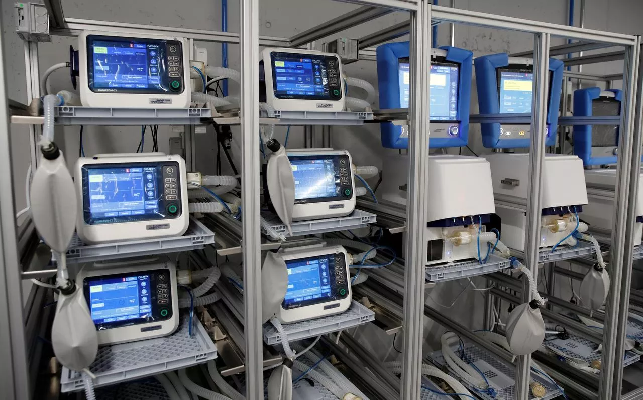 a reuters image showing ventilators a reuters image showing ventilators