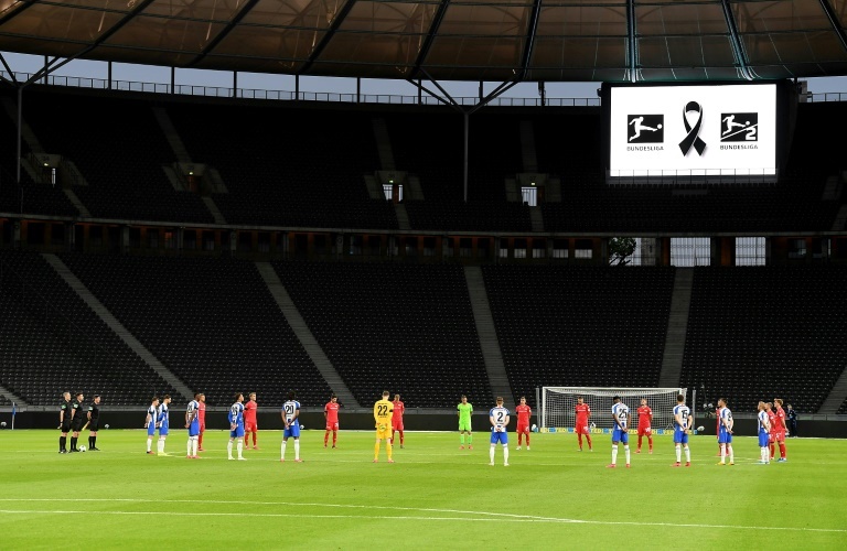 hertha moved up to 10th place after the opening match of the second round of games since the bundesliga restarted last week under strict coronavirus measures photo afp