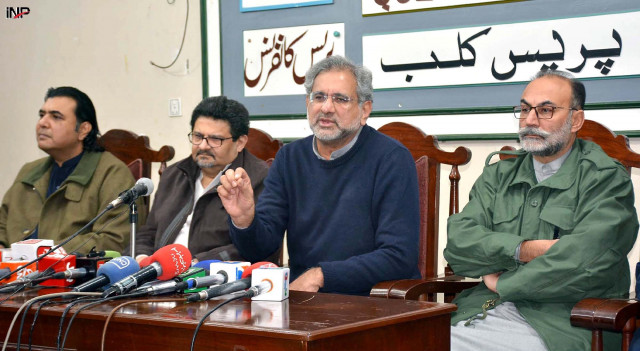shahid khaqan abbasi addresses a news conference photo inp file shahid khaqan abbasi addresses a news conference photo inp file