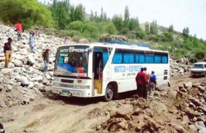 remnants of attabad lake disaster zardari orders quick realignment of karakoram highway remnants of attabad lake disaster zardari orders quick realignment of karakoram highway