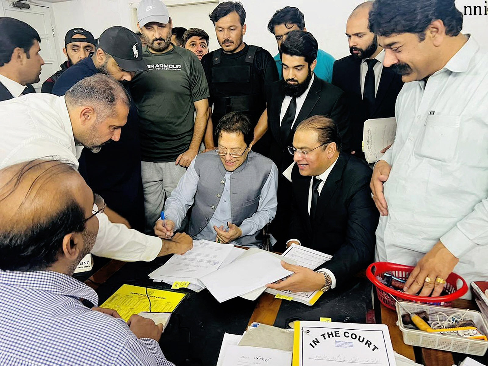 pti chairman imran khan appears in atc for pre arrest bail photo nni