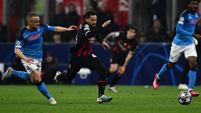 ac milan s algerian defender ismael bennacer c challenges napoli s slovakian midfielder stanislav lobotka l during the uefa champions league quarterfinals first leg football match at the san siro stadium in milan photo gabriel bouys afp ac milan s algerian defender ismael bennacer c challenges napoli s slovakian midfielder stanislav lobotka l during the uefa champions league quarterfinals first leg football match at the san siro stadium in milan photo gabriel bouys afp