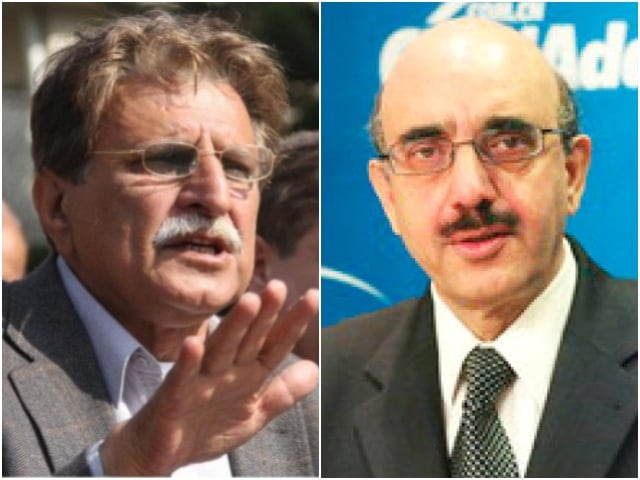ajk president masood and pm haider strongly condemn modi 039 s aggressive approach in the region photo file ajk president masood and pm haider strongly condemn modi 039 s aggressive approach in the region photo file
