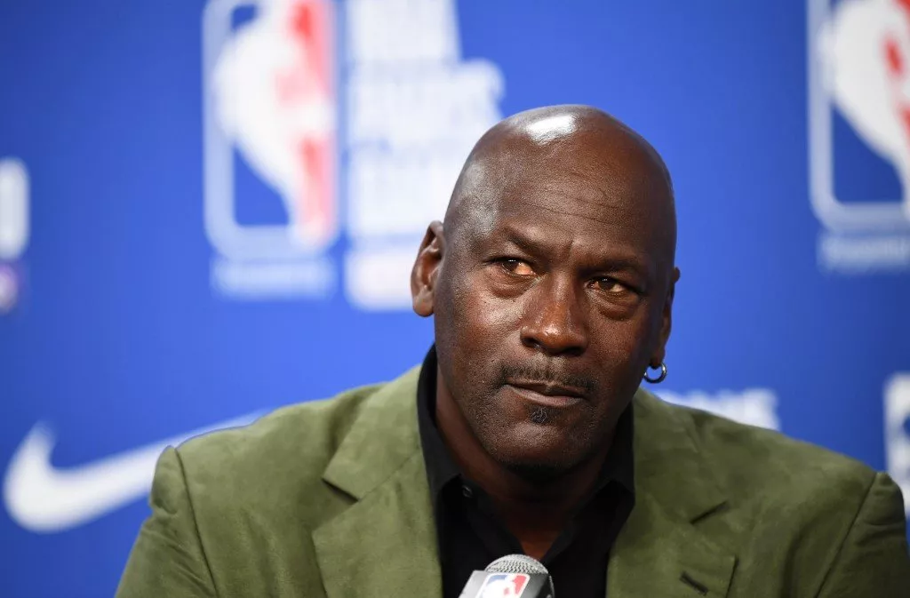 former nba star and owner of charlotte hornets team michael jordan looks on as he addresses a press conference ahead of the nba basketball match between milwaukee bucks and charlotte hornets at the accorhotels arena in paris on january 24 2020 photo by franck fife afp former nba star and owner of charlotte hornets team michael jordan looks on as he addresses a press conference ahead of the nba basketball match between milwaukee bucks and charlotte hornets at the accorhotels arena in paris on january 24 2020 photo by franck fife afp