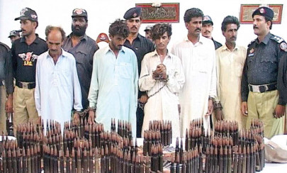 deadly weapons anti aircraft guns found in rural sindh