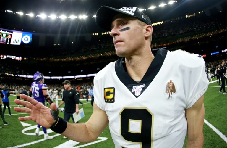 new orleans saints quarterback drew said he doesn 039 t agree with players kneeling during the national anthem to protest photo afp