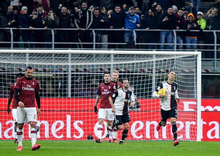 milan will be without injured zlatan ibrahimovic as they attempt to beat juve in turin for the first time since 2011 photo afp