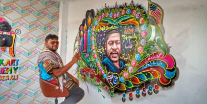 pakistani truck artist honours george floyd with stunning mural pakistani truck artist honours george floyd with stunning mural