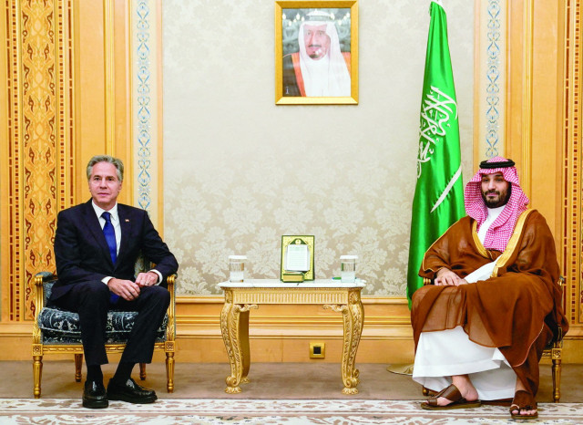 us secretary of state antony blinken meets saudi crown prince mohammed bin salman in riyadh photo reuters us secretary of state antony blinken meets saudi crown prince mohammed bin salman in riyadh photo reuters