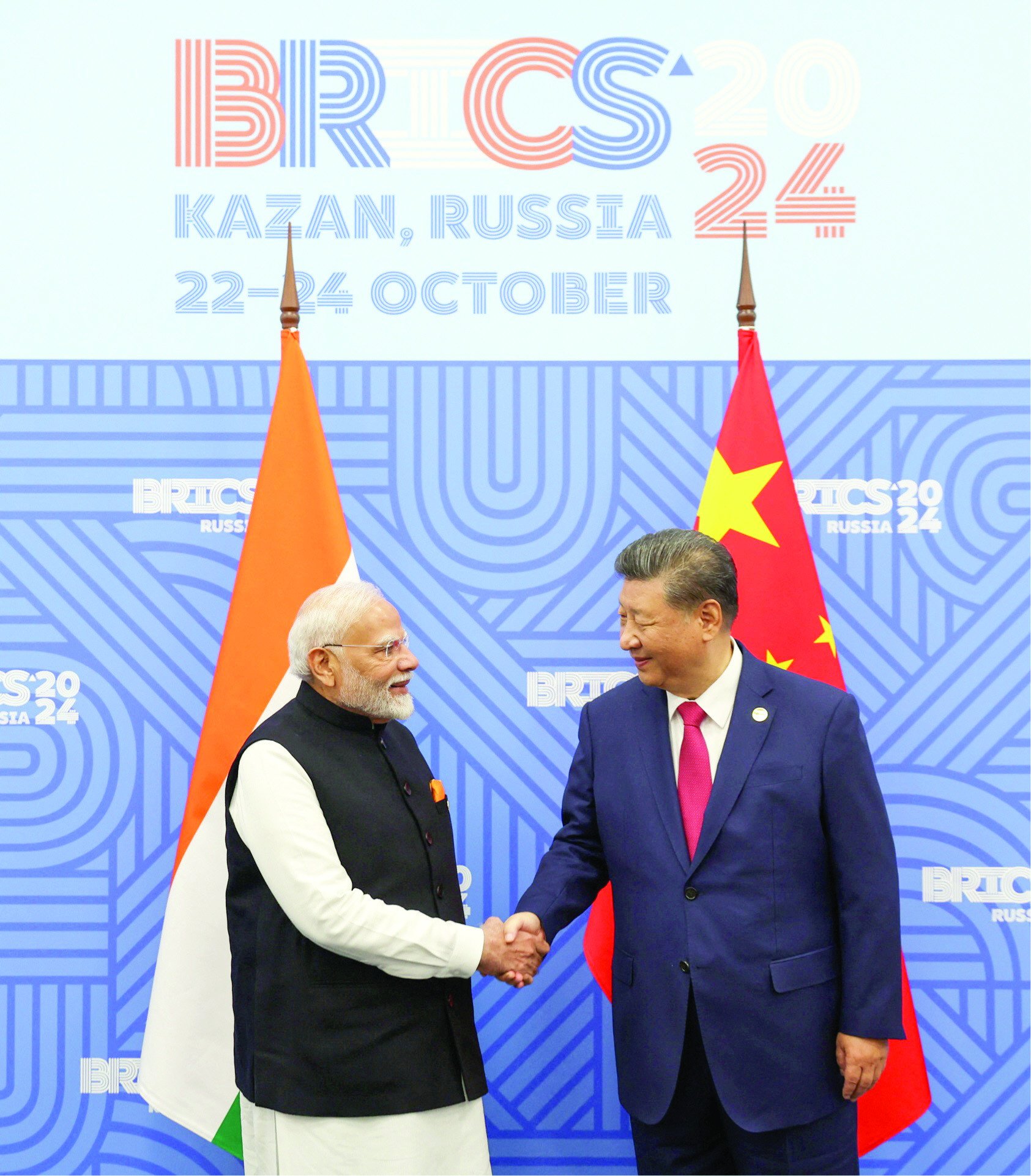 indian pm narendra modi shakes hands with chinese president xi jinping in kazan russia photo reuters