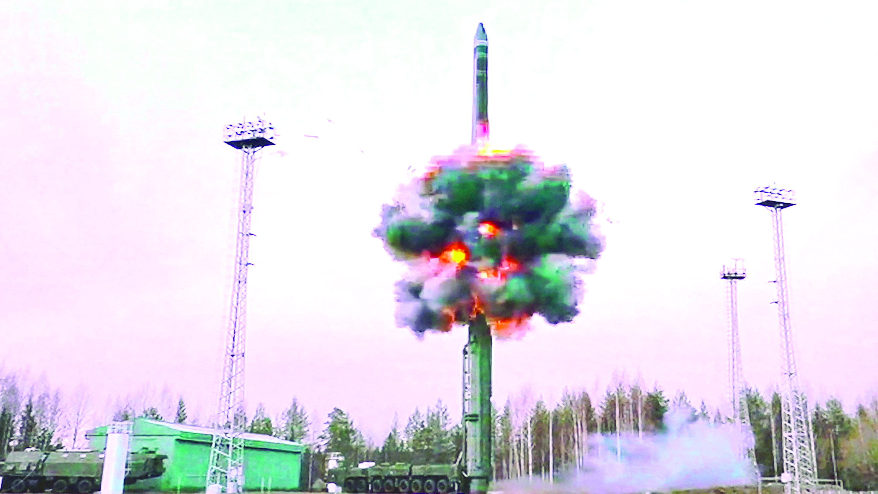 a yars intercontinental ballistic missile is launched during a test from the plesetsk cosmodrome in northern arkhangelsk region russia photo reuters