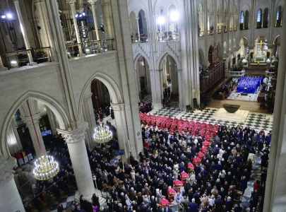 world leaders gather as notre dame reopens