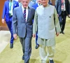 pm shehbaz sharif walks with bangladesh chief adviser dr muhammad yunis during a meeting on the sidelines of the d 8 summit in cairo photo nni