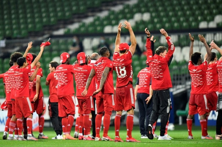 bavarians were confirmed german champions for the 30th time in the club 039 s proud history photo afp