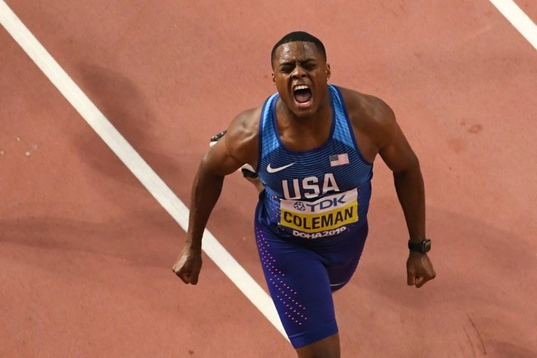 world 100m champion coleman faces suspension after new missed test