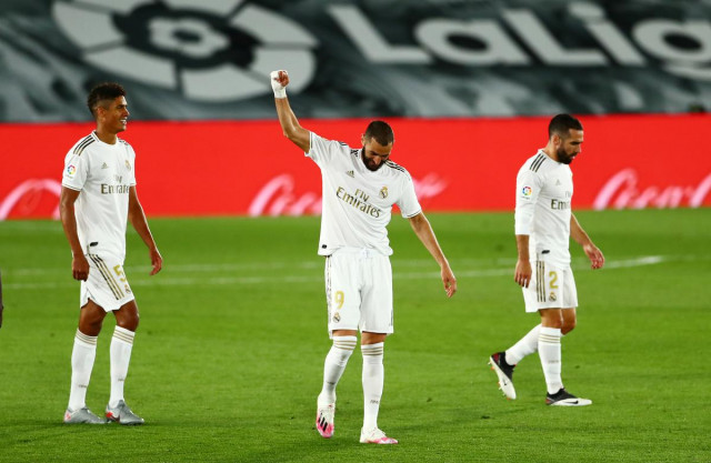 the win took second placed real to 62 points after 29 games two behind champions barca photo afp the win took second placed real to 62 points after 29 games two behind champions barca photo afp