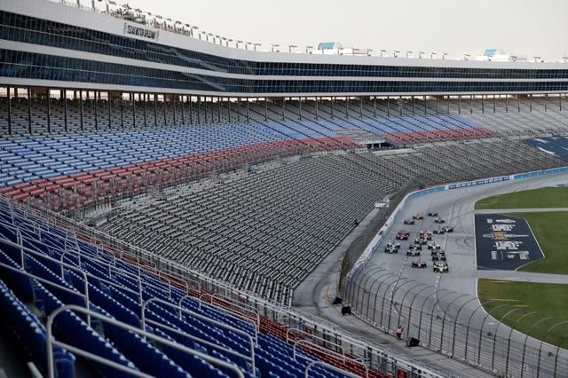 once in the grandstands social distancing will be observed with spectators assigned seats at least six feet apart photo reuters